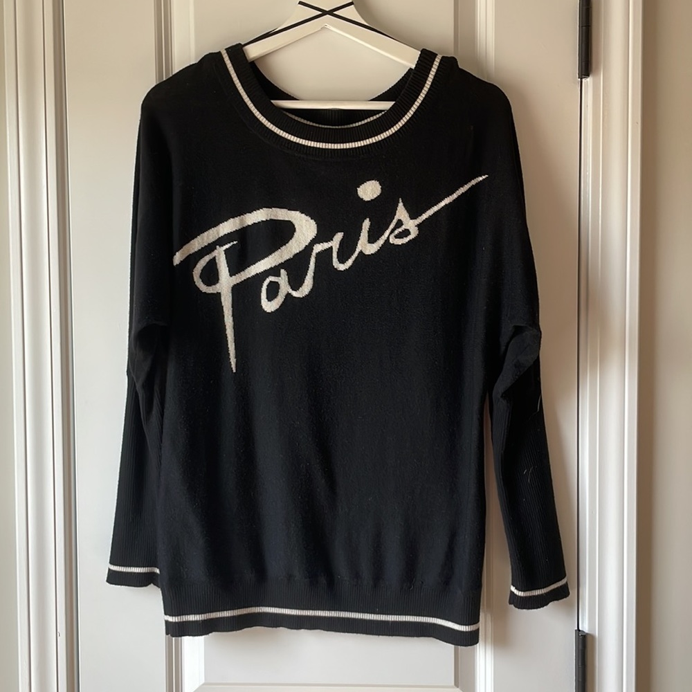 Catherine Malandrino for DesigNation Paris Sweater Black and White Womens M